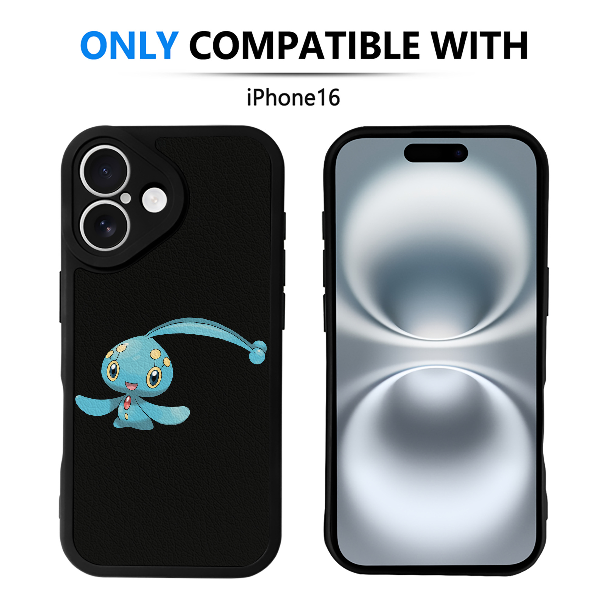 （画像用） ポケットモンスター Pokémon 【iPhone 16シリーズ対応】シリコンスマホケース（レザー調） 材質：シリコン